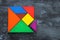 image of retro tangram puzzle