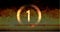 Image of ring and glowing number one in dramatic countdown over flaming fire background