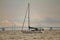 Image of a sailboat moving across Chesapeake Bay