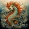 Image of seahorse with beautiful patterns and colors., Undersea animals., Generative AI, Illustration
