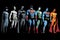 Image, Set of Superheroes. Cute League, Superhero Team. Conceptual Image Depicting a Team of Superheroes Gathered Against a Common