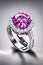 An image showcasing the exquisite beauty of a natural pink sapphire set in a luxurious ring setting, elegantly presented