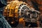 Image showcasing the intricate machinery and processes involved in extracting minerals from raw ore, illustrating the
