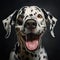 Image of a smiling dalmatian dog in a good mood. Pet. Animals. Illustration, Generative AI