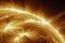 Image of solar flares. Solar prominence, solar flare, and magnetic storms