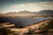 Image of solar panel farm in desert landscape.