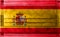 Image of the Spain flag combined with a protective mask against coronavirus 3D rendering