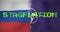 Image of stagflation text over flags of russia and nato