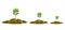 Image step of pile of coins with plant on top for business, saving, growth, economic concept