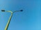 An image of street light on blue sky