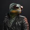 Image of stylish cool chameleon wearing sunglasses as fashion and wore a leather jacket. Modern fashion, Animals, Illustration,