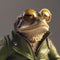 Image of stylish cool frog wearing sunglasses as fashion and wore a leather jacket. Modern fashion, Amphibian, Illustration,
