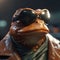 Image of stylish cool frog wearing sunglasses as fashion and wore a leather jacket. Modern fashion, Amphibian, Illustration,