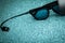 Image of sunglasses stone background