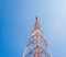 image of Tele-radio tower with blue sky for background usage.