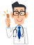 The image of a Thumbs up male doctor