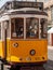 An image of a tram in Lisbon, Portugal