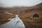 Image of travel on a lonely road in the Faroe Islands