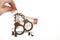 Image of trolley handcuffs white background