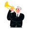 Image with trumpeter, musician playing music, jazz