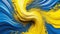 image of ukraine flag viscous paint swirl generative AI