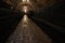 An image of an underground tunnel for aging wine.