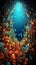 an image of an underwater tunnel with lots of colorful jellyfish