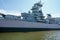 Image of the USS Wisconsin BB64 battle ship at Norfolk VA