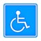 Image of various road disability sign symbol isolated on a white background. 3D rendering