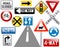 Image of various road signs