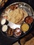 Image of veg thali of south india kerala