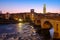 Image of Verona. Pietra bridge on Adige river