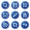 Image viewer web icons set 2, blue circle buttons