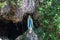 Image of the Virgin in her invocation of Our Lady of Lourdes in a cave on the pathway de las Tobas in the village of Higuera de la