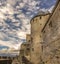 Image of wall in Carcassonne fortified town in France.