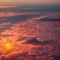 image of the watching from the plane the cloudy skyscape.