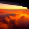 image of the watching from the plane the cloudy skyscape.