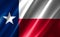 Image of the waving flag American state Texas 3D rendering