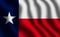 Image of the waving flag American state Texas 3D rendering