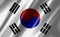 Image of a waving south korea flag.