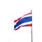 Image of waving Thai flag of Thailand