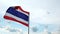 Image of waving Thai flag of Thailand, The national flag fluttering