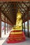 Image white buddha statue in temple of Kanchanaburi Thailand