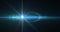 Image of white light with beam and curved prismatic lens flare on black background