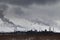 Image of winter landscape with industrial plant