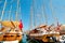 Image of wonderful yachts in the Bodrum.