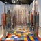 image of Yaacov Agam\\\'s optical 3D colorful sculpture, an interactive and kinetic exploration of perception.
