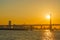 Image of Yokohama Baybridge and sunset view