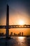 Image of Yokohama Baybridge and sunset view