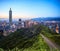 Imageng of skyline of Xinyi District in downtown Taipei, Taiwan